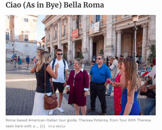 CCI Trip & Tour with Theresa CCI Trip to Rome, 2018