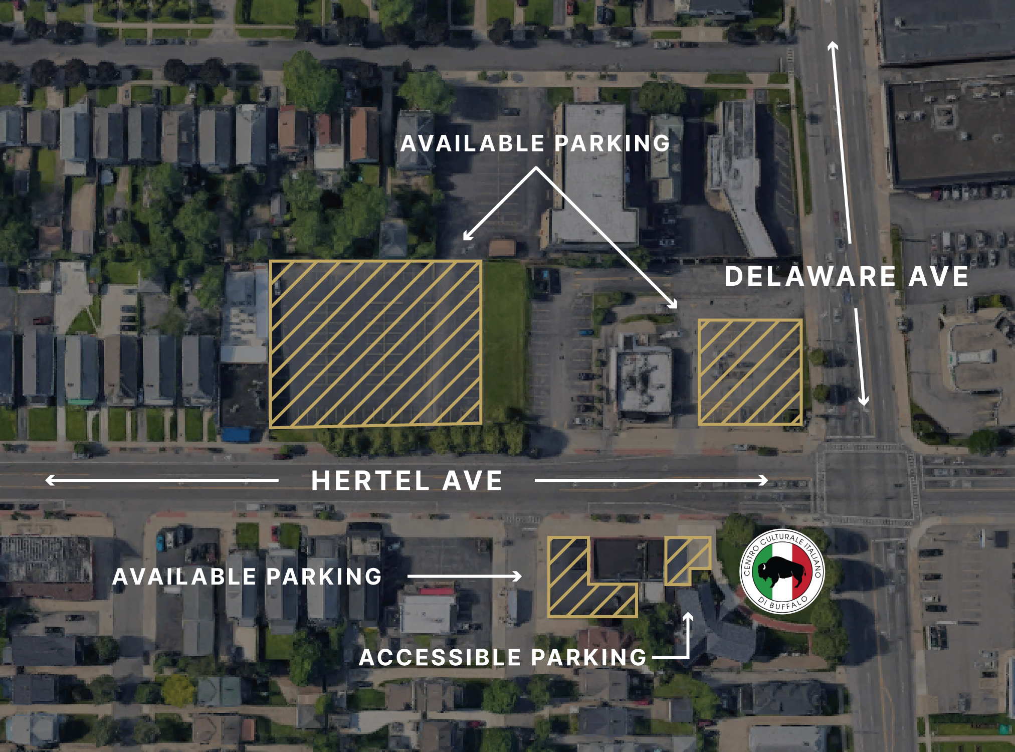 Map of available parking at CCI
