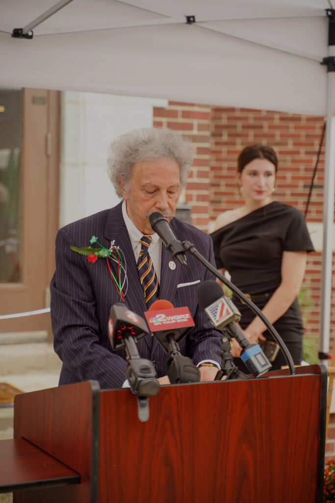 Board members speak to local media